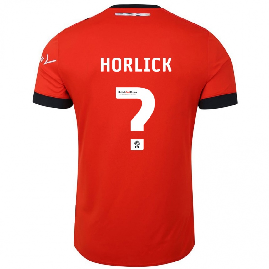 Kids Football Jameson Horlick #0 Orange Black Home Jersey 2024/25 T-Shirt Uk