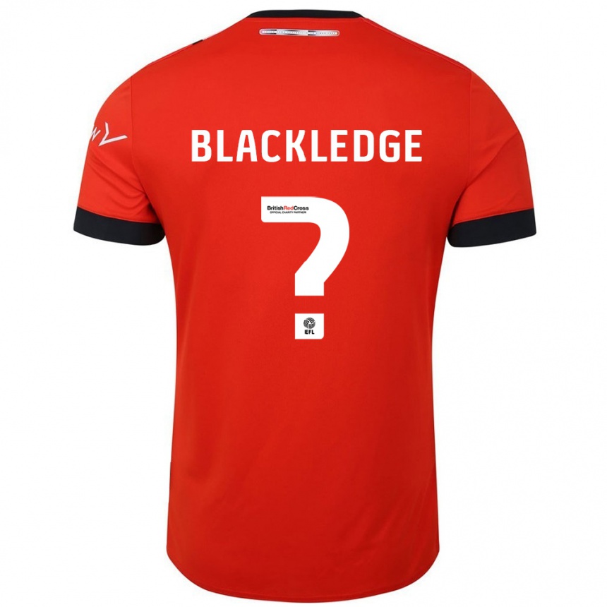 Kids Football Henry Blackledge #0 Orange Black Home Jersey 2024/25 T-Shirt Uk