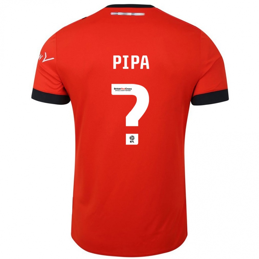 Kids Football Oliver Pipa #0 Orange Black Home Jersey 2024/25 T-Shirt Uk