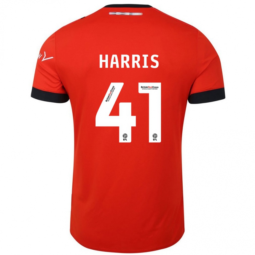 Kids Football Taylan Harris #41 Orange Black Home Jersey 2024/25 T-Shirt Uk