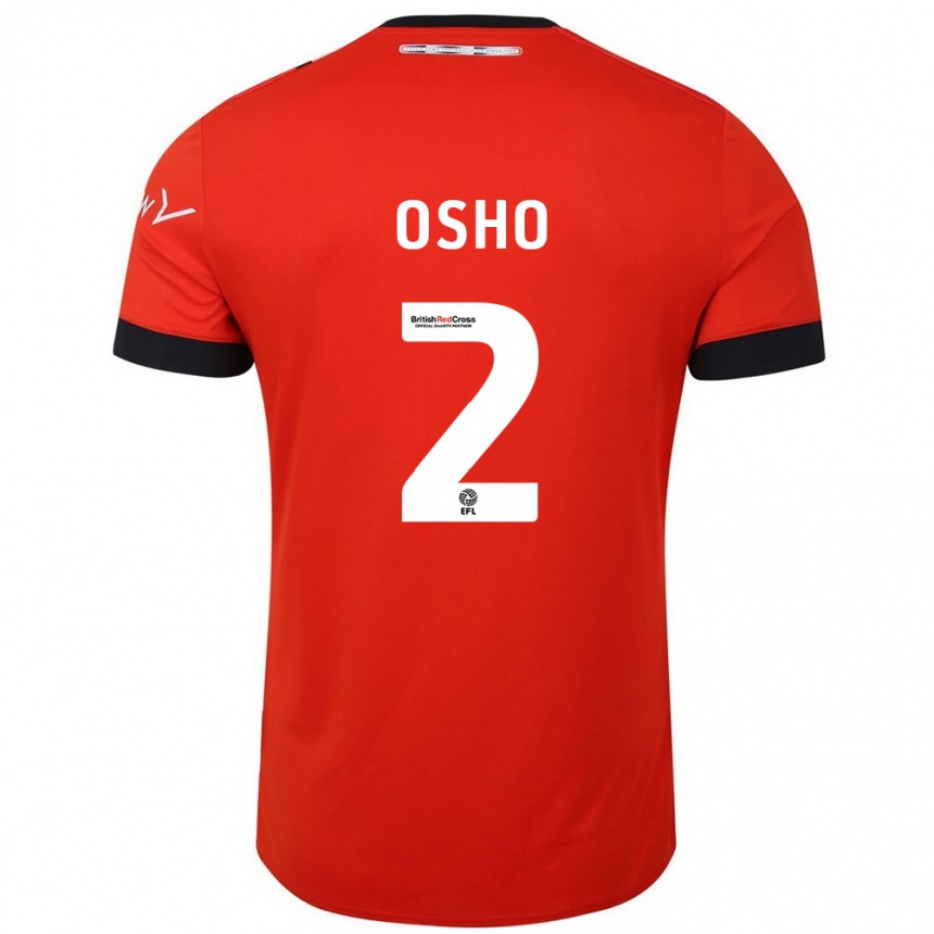 Kids Football Gabriel Osho #2 Orange Black Home Jersey 2024/25 T-Shirt Uk