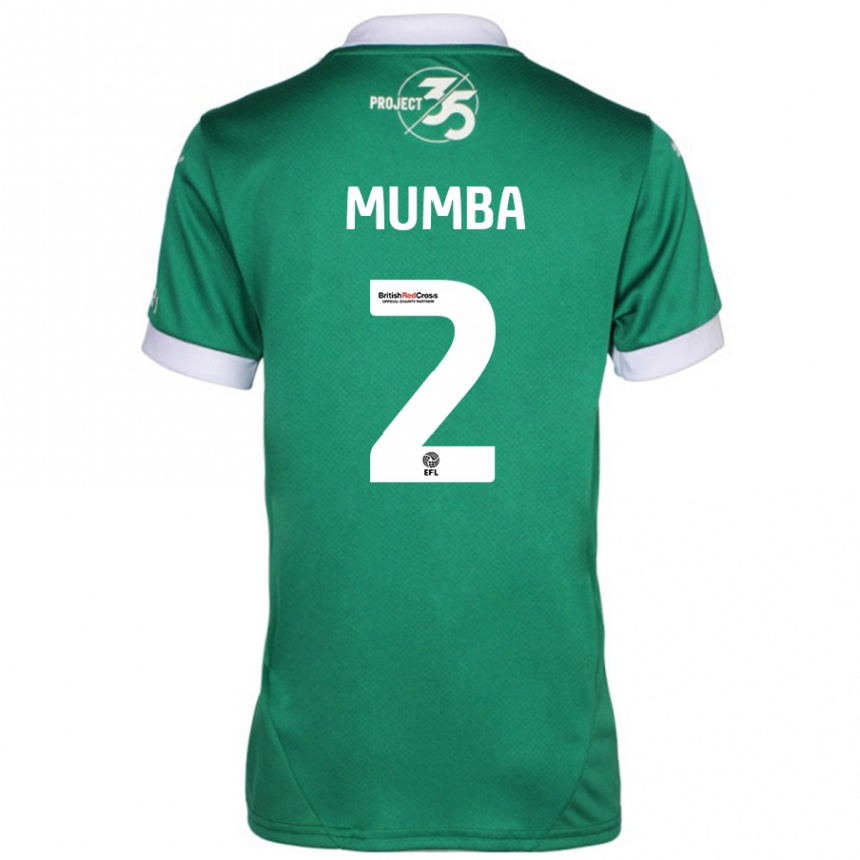 Kids Football Bali Mumba #2 Green White Home Jersey 2024/25 T-Shirt Uk