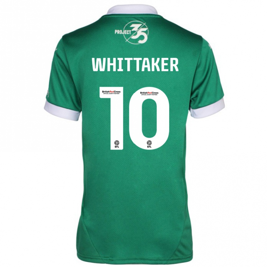 Kids Football Morgan Whittaker #10 Green White Home Jersey 2024/25 T-Shirt Uk