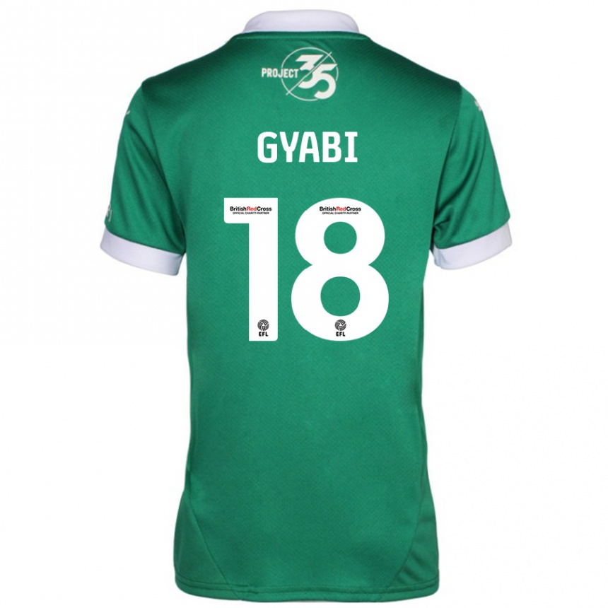 Kids Football Darko Gyabi #18 Green White Home Jersey 2024/25 T-Shirt Uk