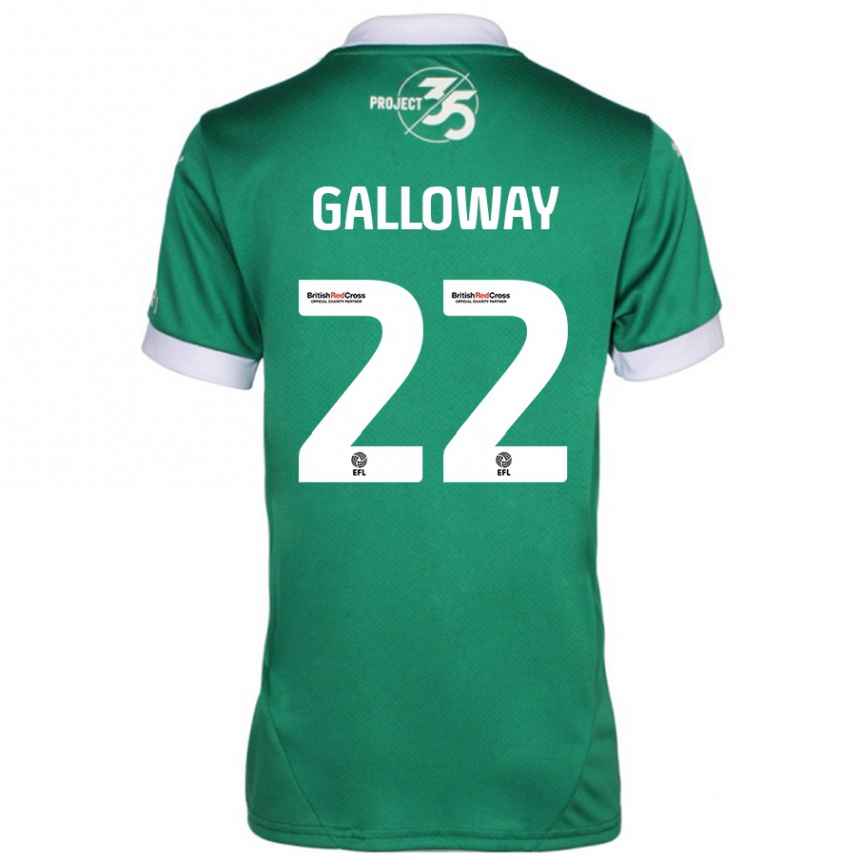 Kids Football Brendan Galloway #22 Green White Home Jersey 2024/25 T-Shirt Uk