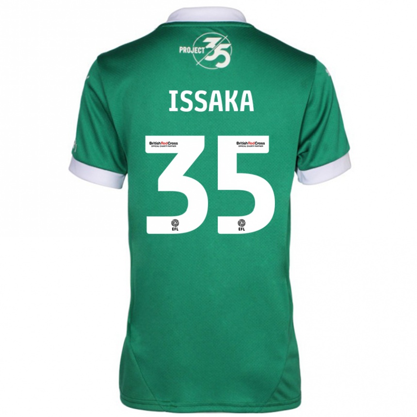 Kids Football Freddie Issaka #35 Green White Home Jersey 2024/25 T-Shirt Uk