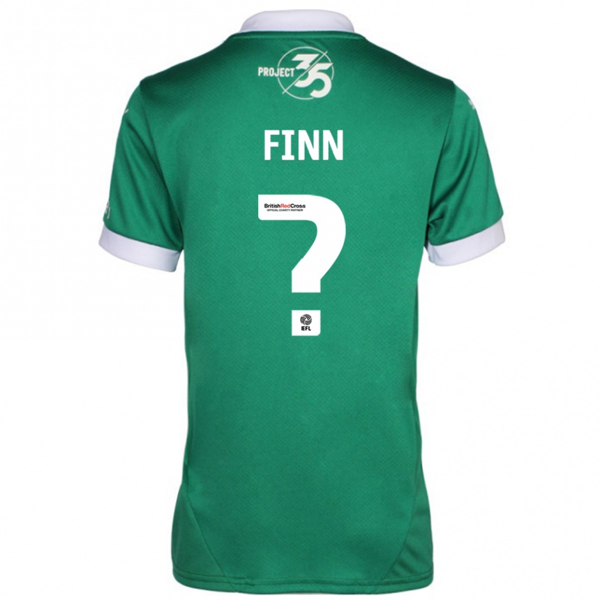 Kids Football Tegan Finn #0 Green White Home Jersey 2024/25 T-Shirt Uk