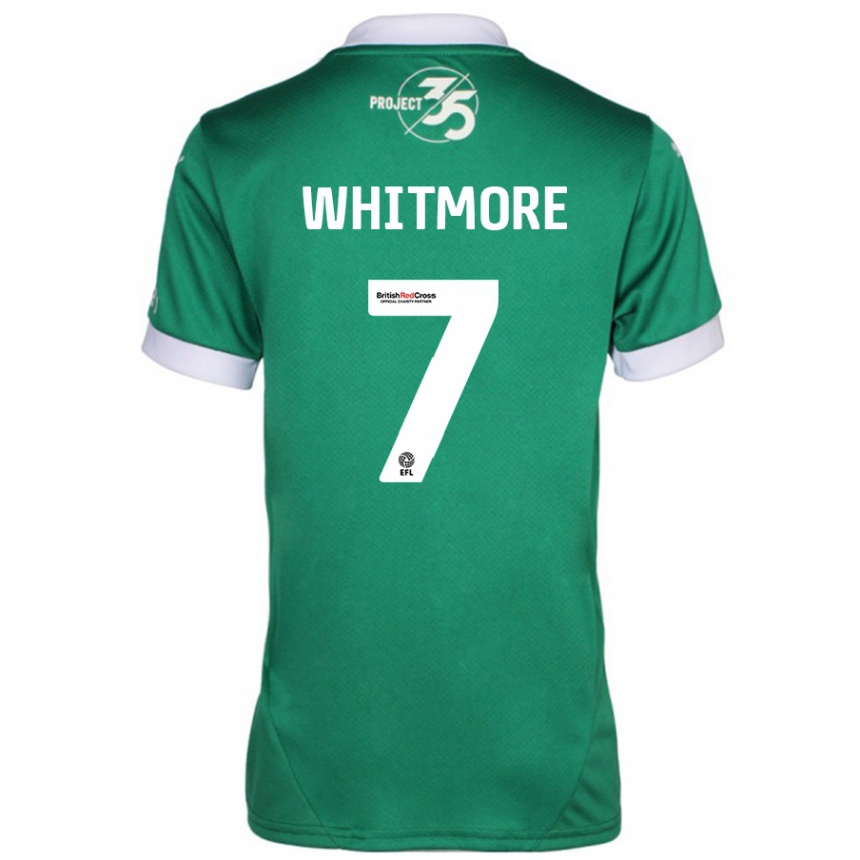 Kids Football Charlotte Whitmore #7 Green White Home Jersey 2024/25 T-Shirt Uk