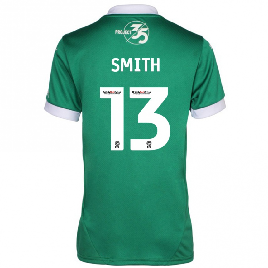 Kids Football Grace Smith #13 Green White Home Jersey 2024/25 T-Shirt Uk