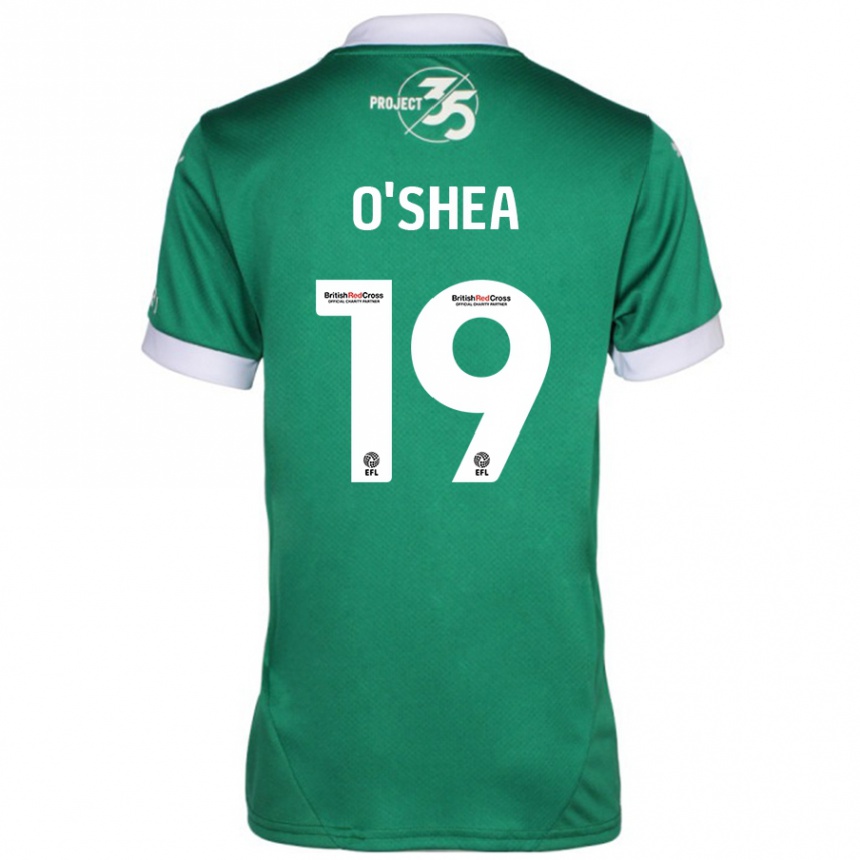 Kids Football Erin O'shea #19 Green White Home Jersey 2024/25 T-Shirt Uk