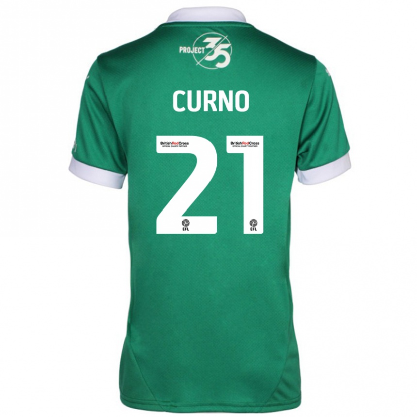 Kids Football Maddi Curno #21 Green White Home Jersey 2024/25 T-Shirt Uk