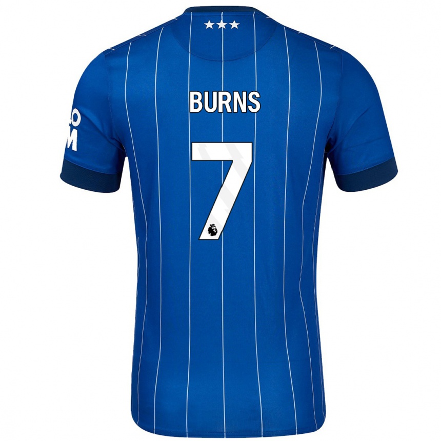 Kids Football Wes Burns #7 Navy Blue Home Jersey 2024/25 T-Shirt Uk