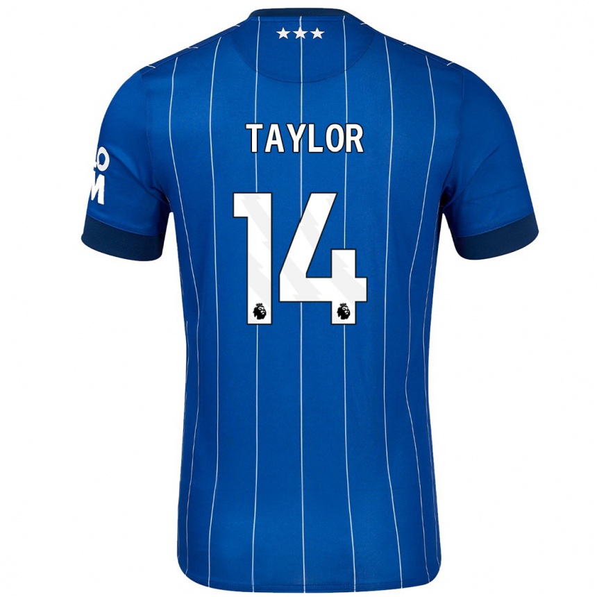 Kids Football Jack Taylor #14 Navy Blue Home Jersey 2024/25 T-Shirt Uk