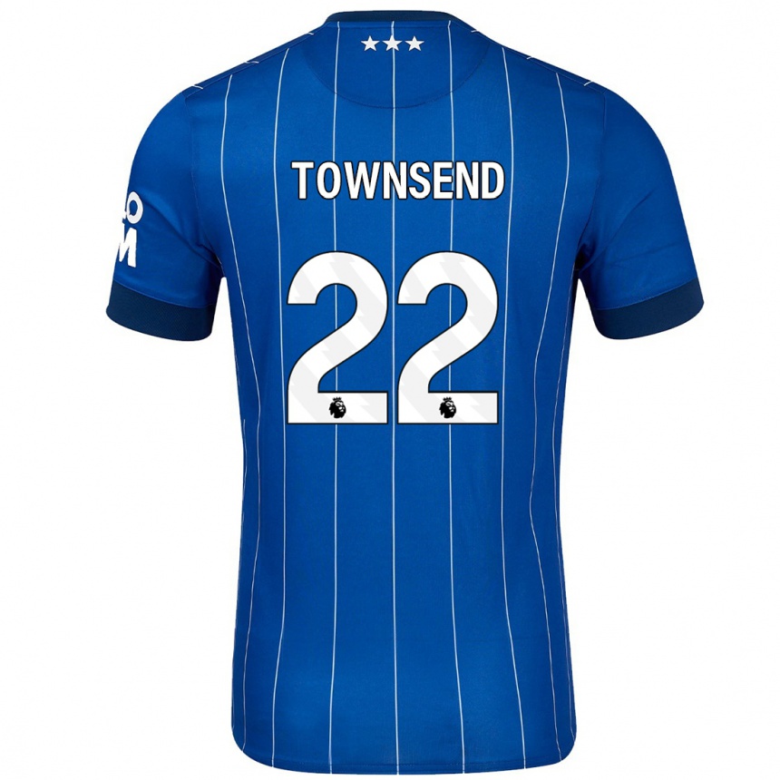 Kids Football Conor Townsend #22 Navy Blue Home Jersey 2024/25 T-Shirt Uk