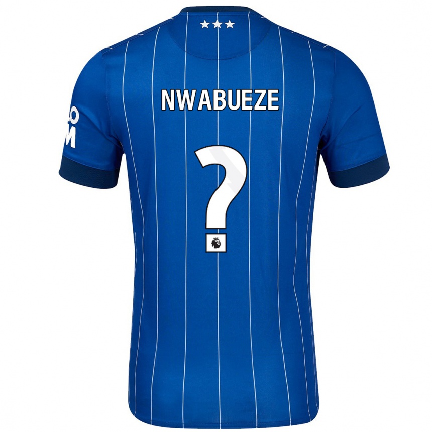 Kids Football Jesse Nwabueze #0 Navy Blue Home Jersey 2024/25 T-Shirt Uk