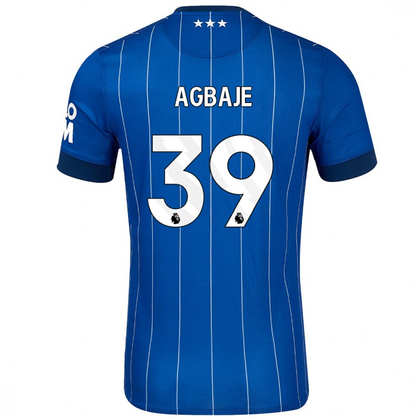 Kids Football Edwin Agbaje #39 Navy Blue Home Jersey 2024/25 T-Shirt Uk