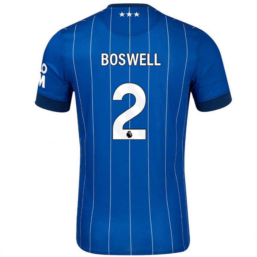 Kids Football Maria Boswell #2 Navy Blue Home Jersey 2024/25 T-Shirt Uk