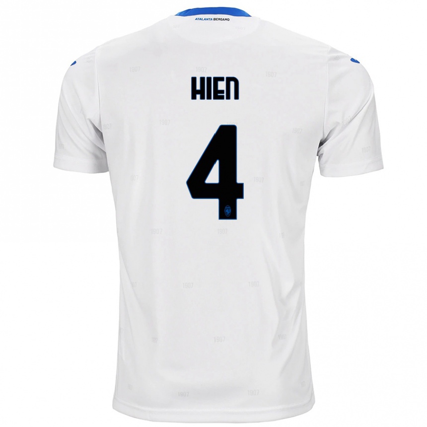 Kids Football Isak Hien #4 White Away Jersey 2024/25 T-Shirt Uk