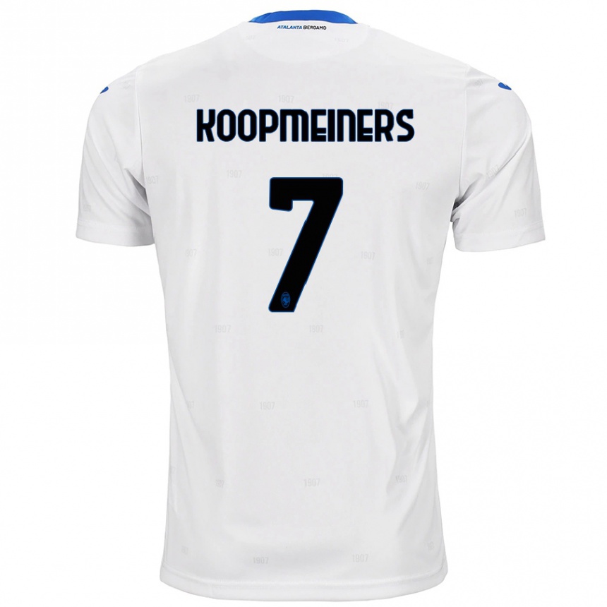 Kids Football Teun Koopmeiners #7 White Away Jersey 2024/25 T-Shirt Uk