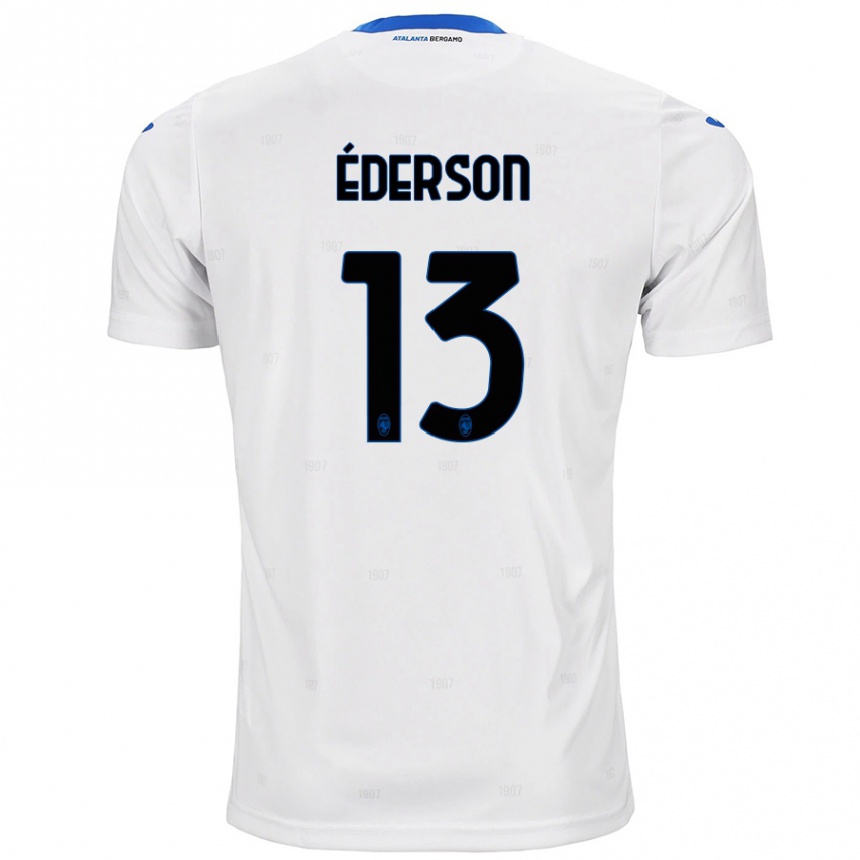 Kids Football Éderson #13 White Away Jersey 2024/25 T-Shirt Uk