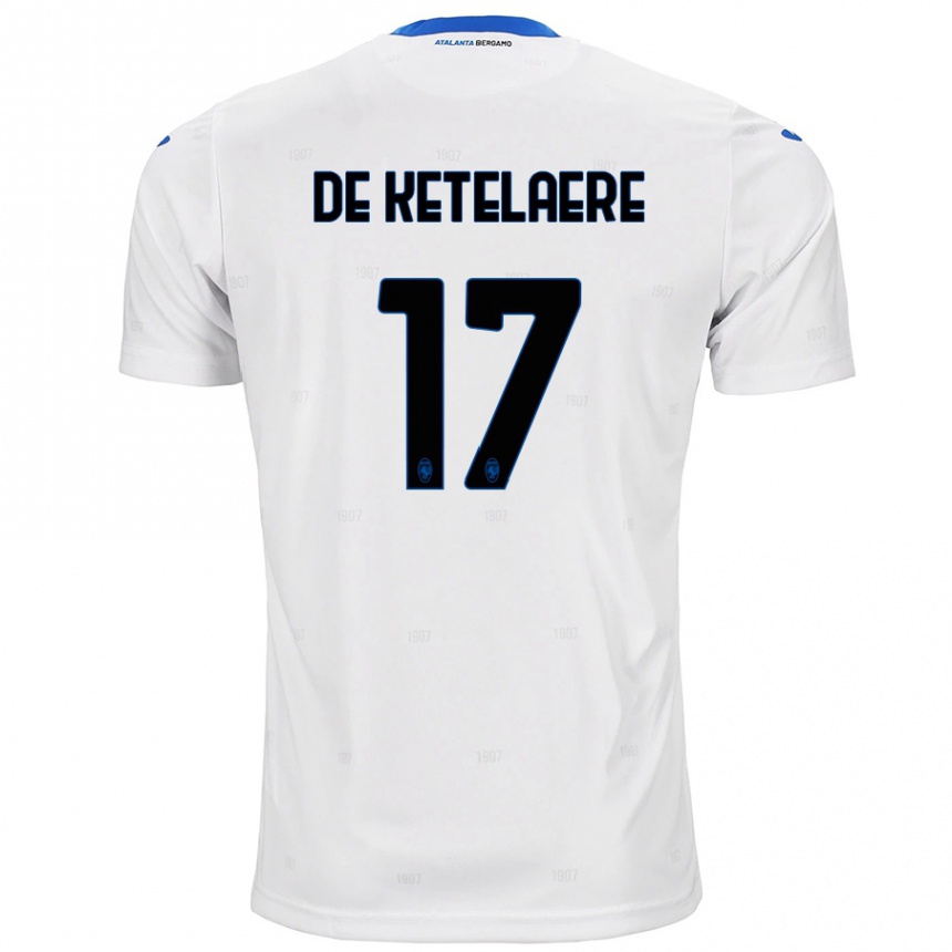 Kids Football Charles De Ketelaere #17 White Away Jersey 2024/25 T-Shirt Uk