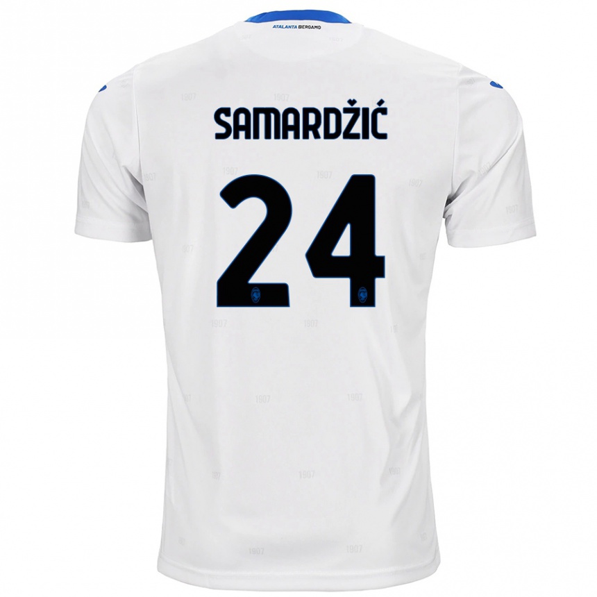 Kids Football Lazar Samardžić #24 White Away Jersey 2024/25 T-Shirt Uk