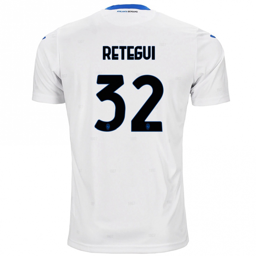 Kids Football Mateo Retegui #32 White Away Jersey 2024/25 T-Shirt Uk