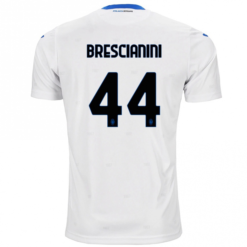 Kids Football Marco Brescianini #44 White Away Jersey 2024/25 T-Shirt Uk