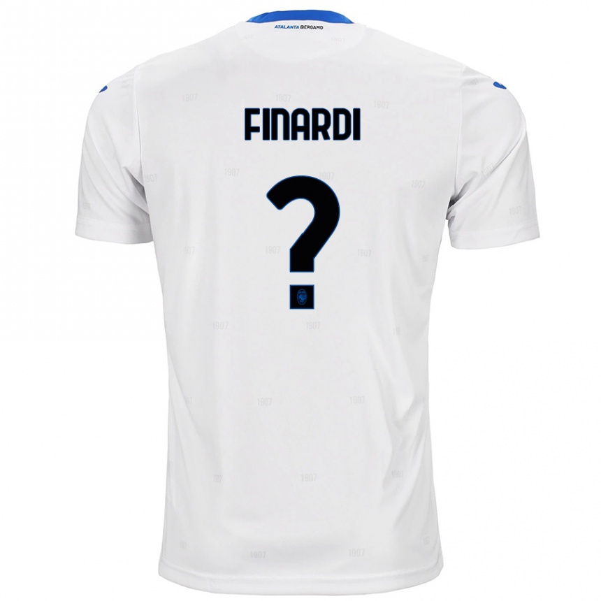 Kids Football Emanuele Finardi #0 White Away Jersey 2024/25 T-Shirt Uk