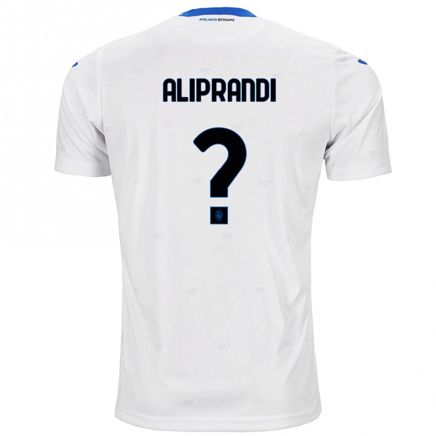 Kids Football Mattia Aliprandi #0 White Away Jersey 2024/25 T-Shirt Uk