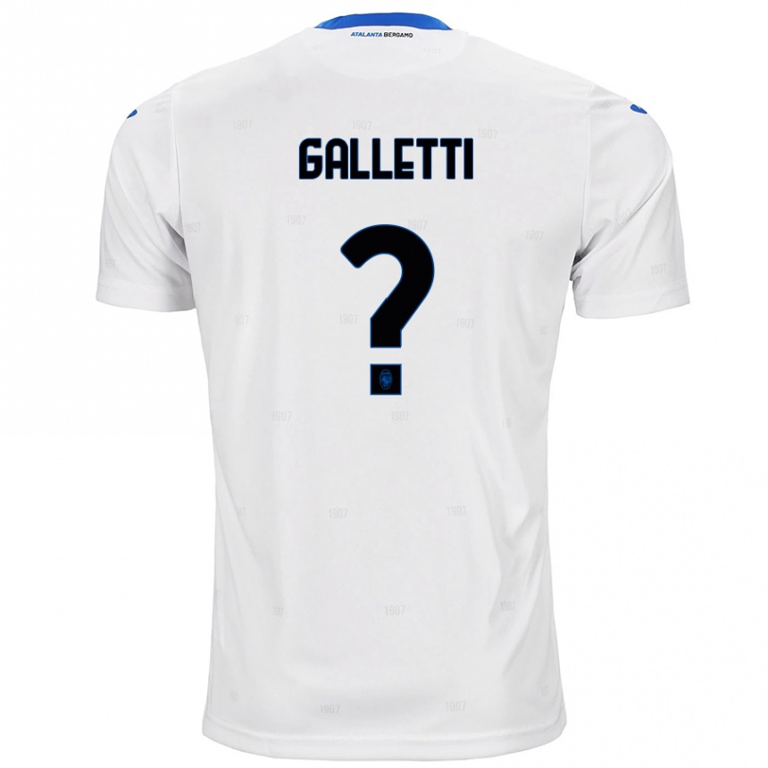 Kids Football Elia Galletti #0 White Away Jersey 2024/25 T-Shirt Uk