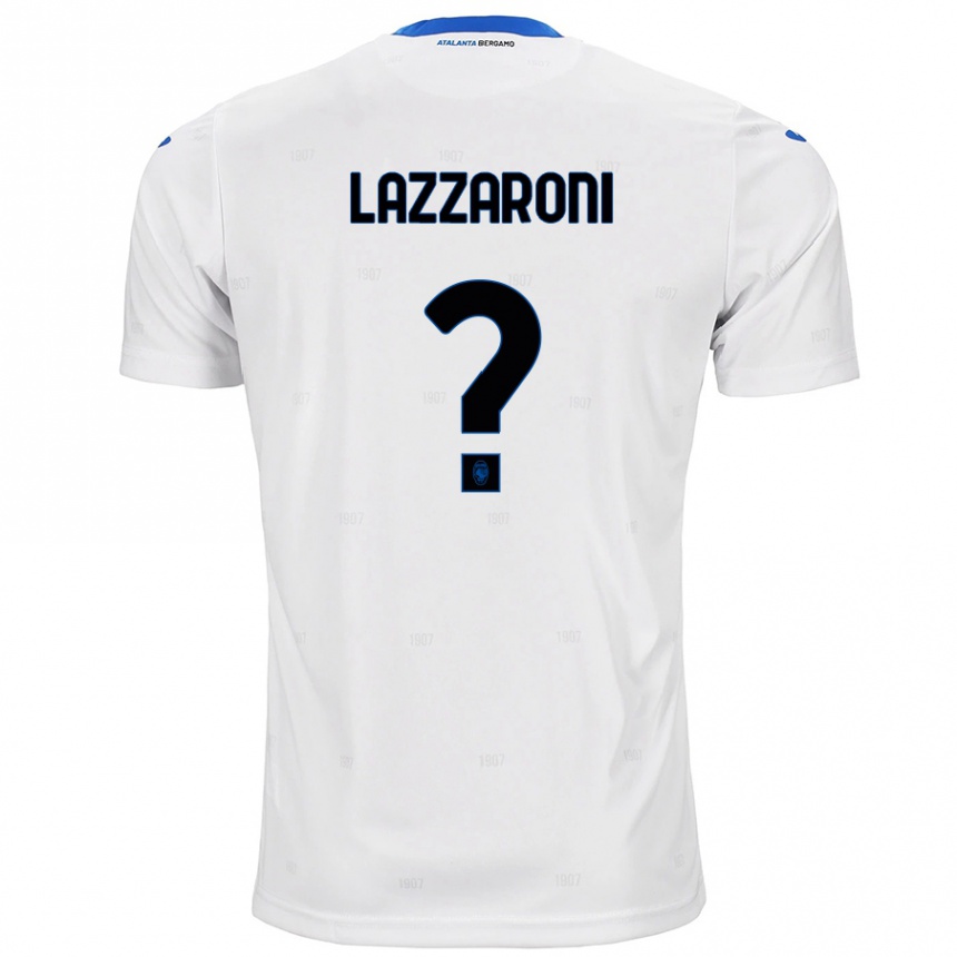 Kids Football Andrea Lazzaroni #0 White Away Jersey 2024/25 T-Shirt Uk