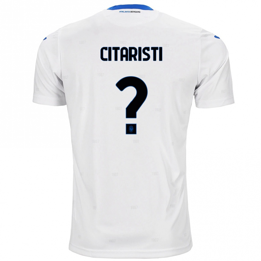 Kids Football Christian Citaristi #0 White Away Jersey 2024/25 T-Shirt Uk