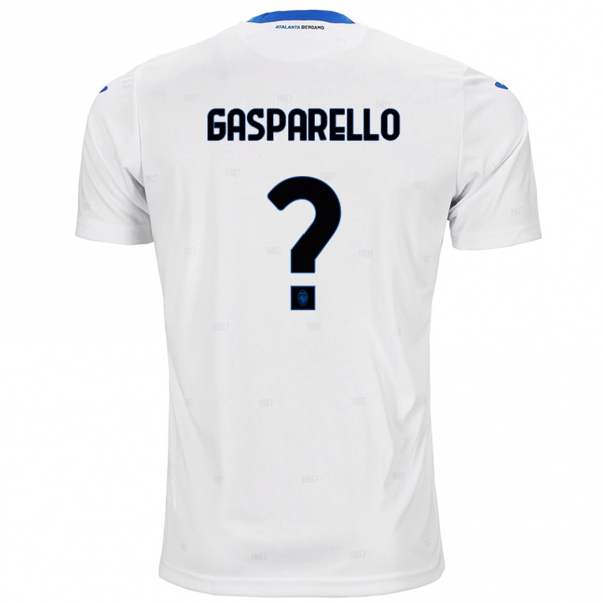 Kids Football Francesco Gasparello #0 White Away Jersey 2024/25 T-Shirt Uk