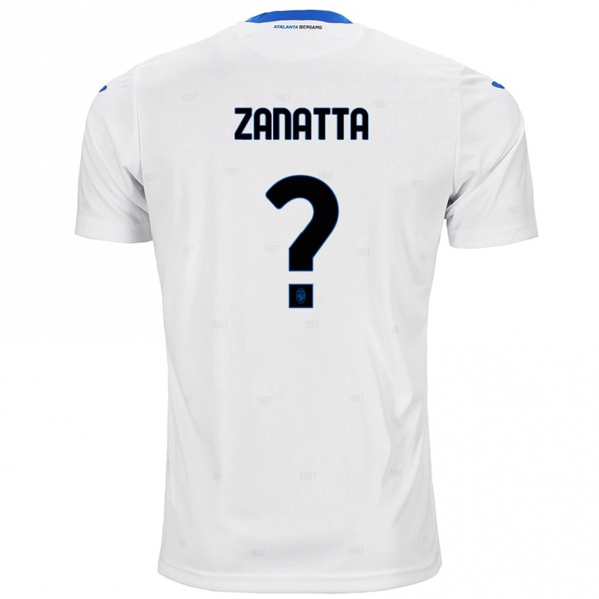 Kids Football Giovanni Zanatta #0 White Away Jersey 2024/25 T-Shirt Uk