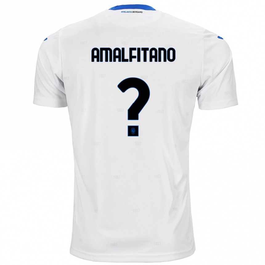 Kids Football Nicolò Amalfitano #0 White Away Jersey 2024/25 T-Shirt Uk