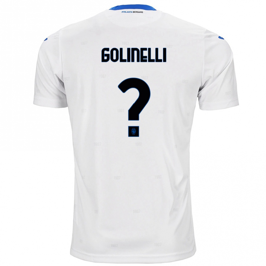 Kids Football Martino Golinelli #0 White Away Jersey 2024/25 T-Shirt Uk