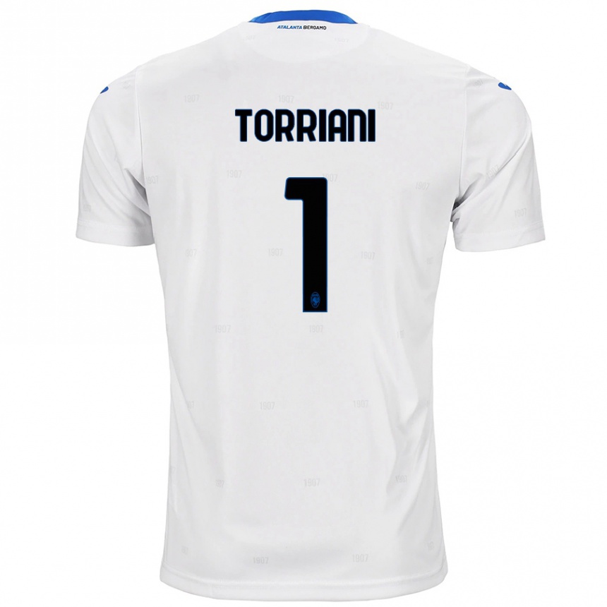 Kids Football Andrea Torriani #1 White Away Jersey 2024/25 T-Shirt Uk