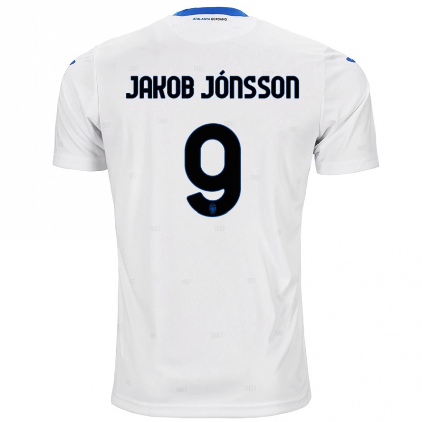 Kids Football Birkir Jakob Jónsson #9 White Away Jersey 2024/25 T-Shirt Uk