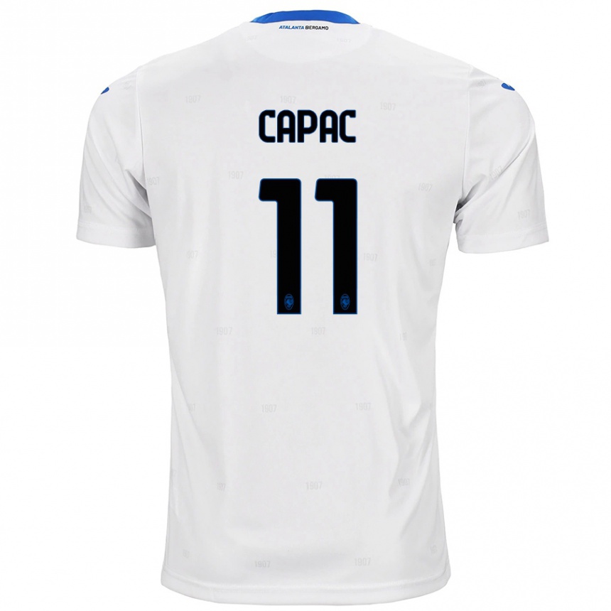 Kids Football Alexandru Capac #11 White Away Jersey 2024/25 T-Shirt Uk