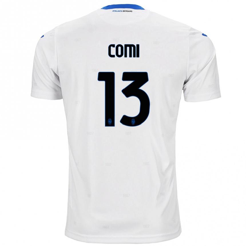 Kids Football Pietro Comi #13 White Away Jersey 2024/25 T-Shirt Uk