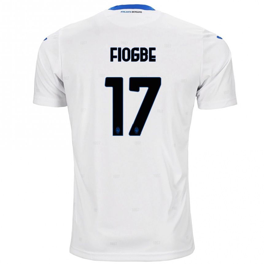 Kids Football Candas Fiogbe #17 White Away Jersey 2024/25 T-Shirt Uk