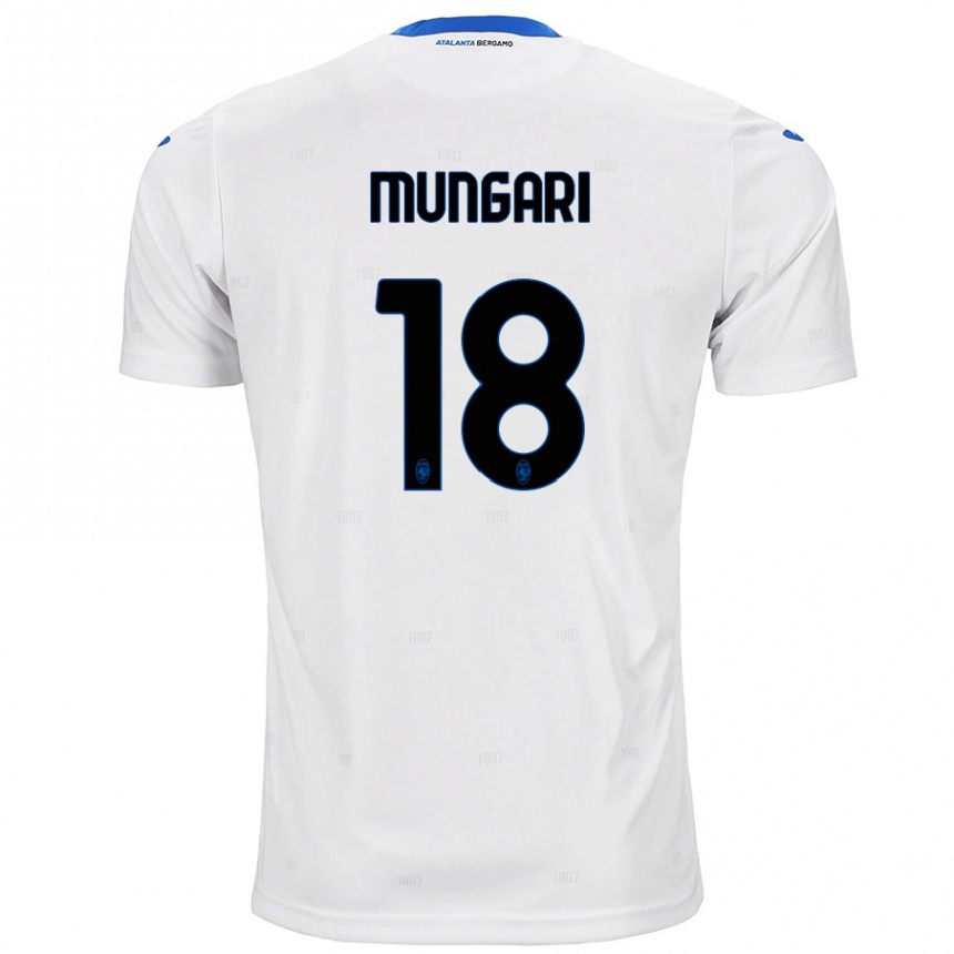 Kids Football Giuseppe Mungari #18 White Away Jersey 2024/25 T-Shirt Uk