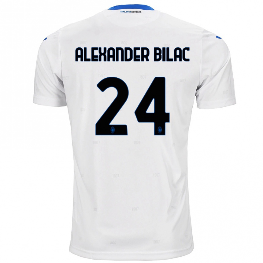 Kids Football Max Alexander Bilac #24 White Away Jersey 2024/25 T-Shirt Uk