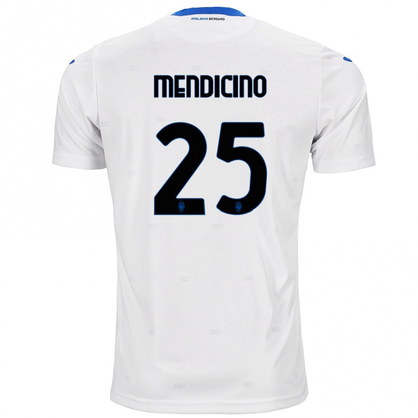 Kids Football Leonardo Mendicino #25 White Away Jersey 2024/25 T-Shirt Uk