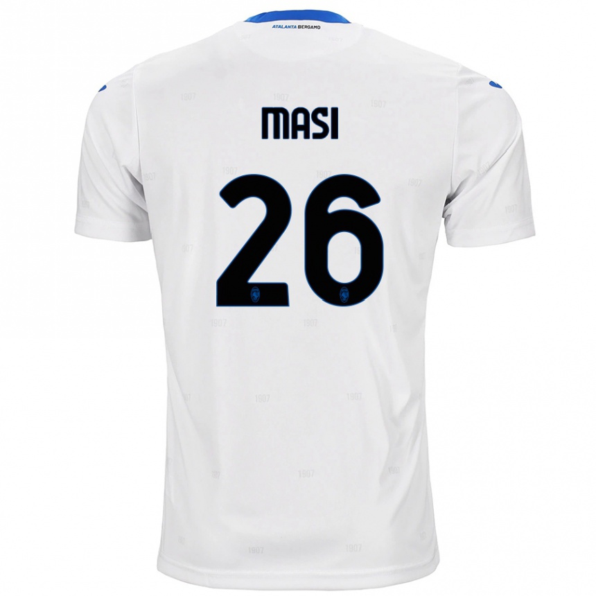 Kids Football Alberto Masi #26 White Away Jersey 2024/25 T-Shirt Uk