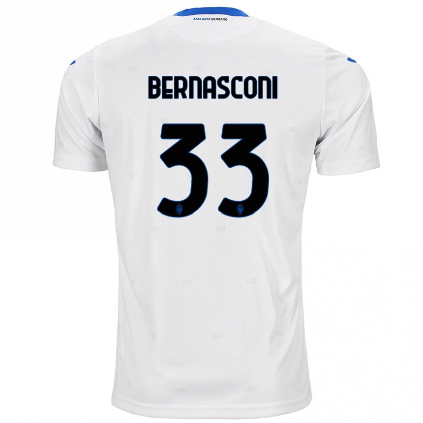 Kids Football Lorenzo Bernasconi #33 White Away Jersey 2024/25 T-Shirt Uk