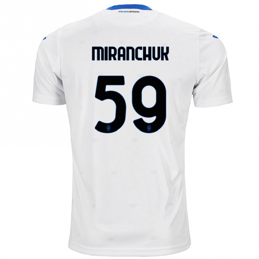 Kids Football Aleksey Miranchuk #59 White Away Jersey 2024/25 T-Shirt Uk