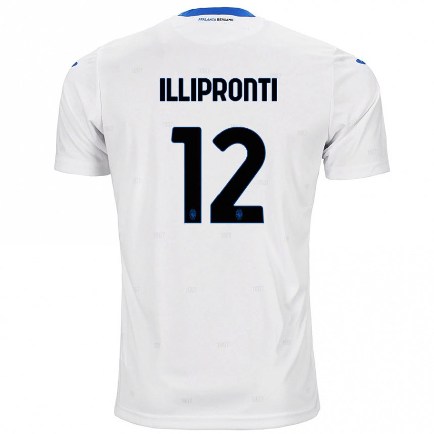 Kids Football Filippo Illipronti #12 White Away Jersey 2024/25 T-Shirt Uk