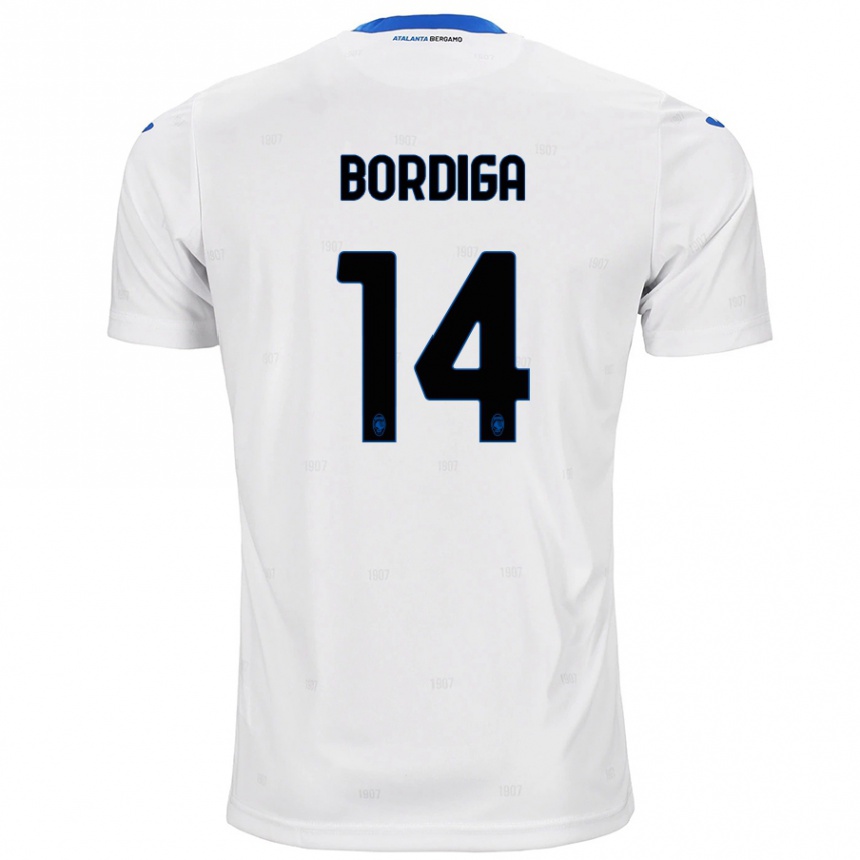 Kids Football Michele Bordiga #14 White Away Jersey 2024/25 T-Shirt Uk